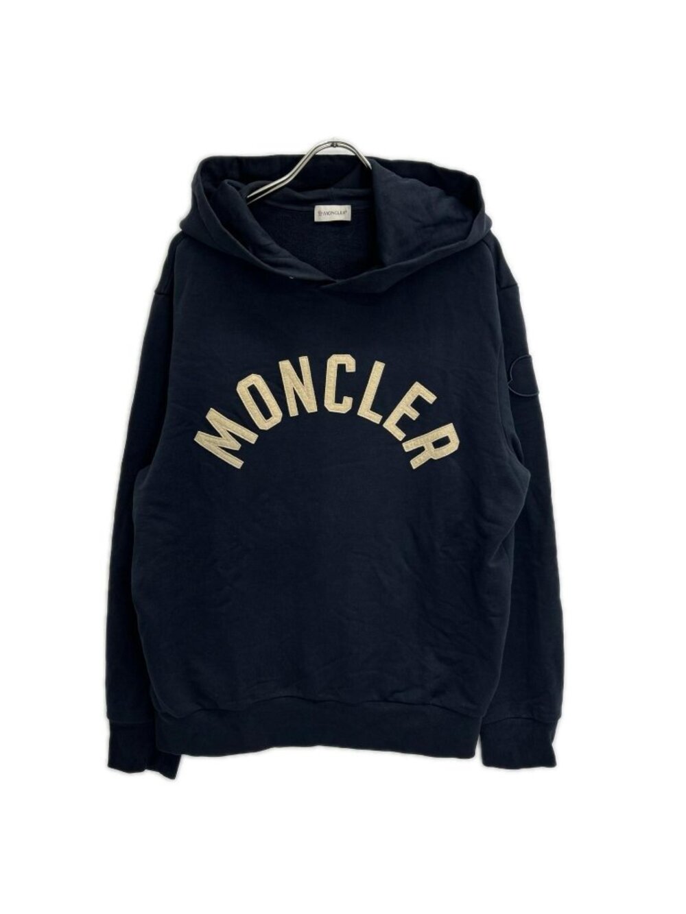 Moncler Navy Logo Hood Hoodie XS